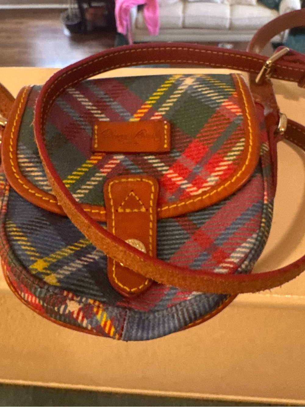 Vintage Dooney and Bourke crossbody with leather trim